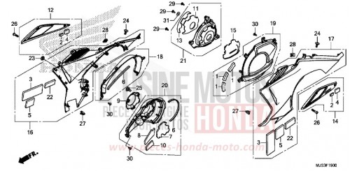 ENGINE COVER/SIDE PANEL NC750JF de 2015